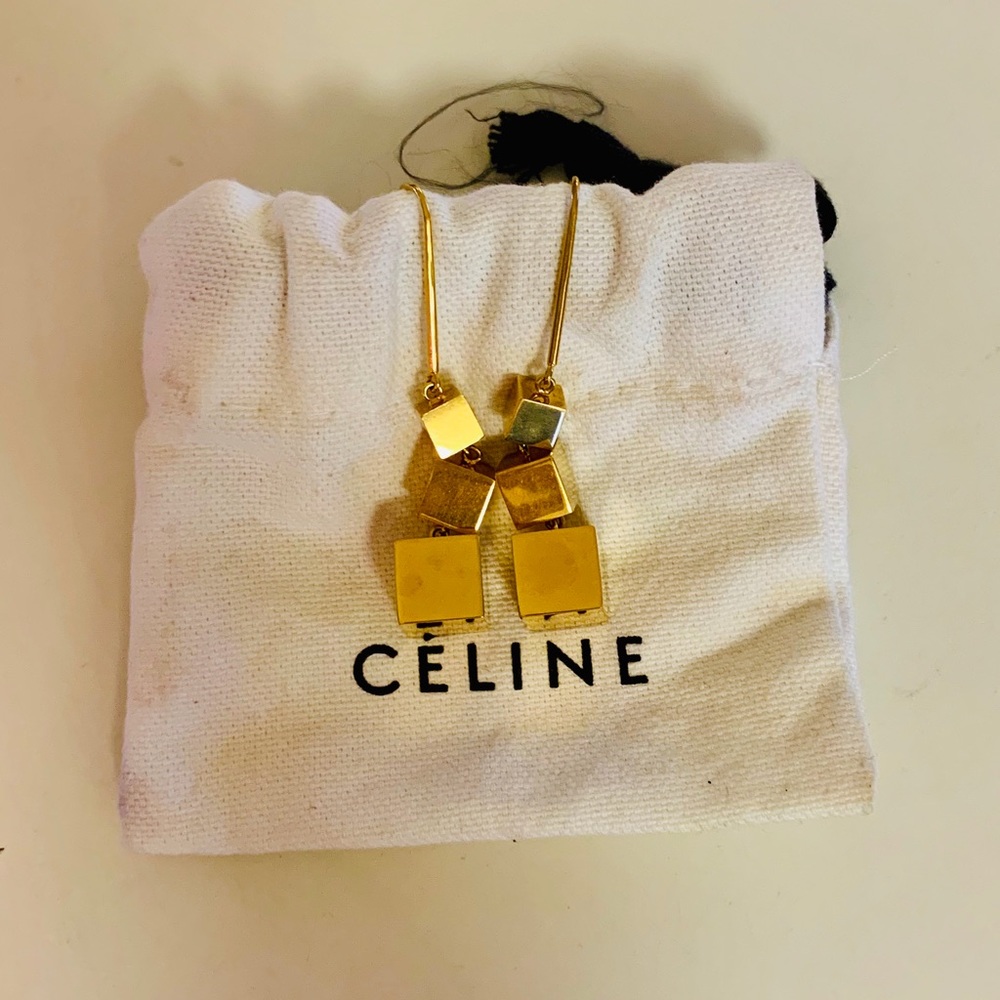 Celine Cube Drop earrings
